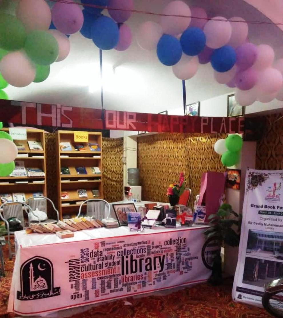A Book Stall Arranged by Sir Sadiq Muhammad Khan Library at Grand Book Festival 2022
